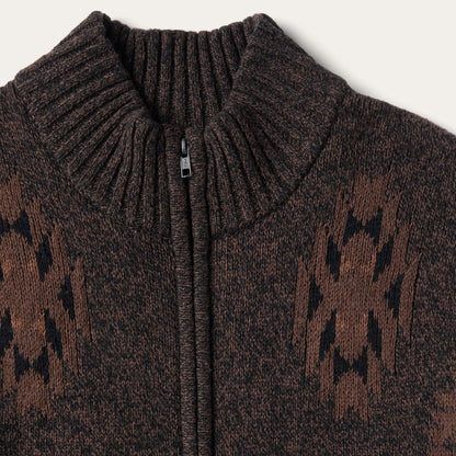 Vertical Aztec Cardigan Brown Men Stetson Sweaters & Hoodies