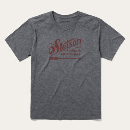 Vintage Arrow Graphic Tee Grey Men Stetson Tees