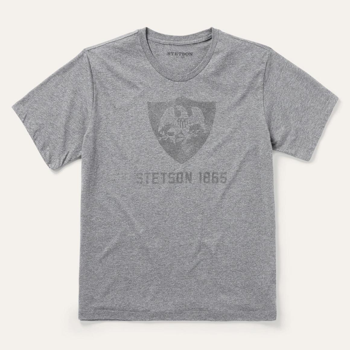 Vintage Eagle Graphic Tee Grey Men Stetson Tees