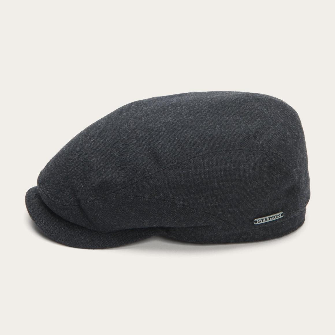 Virgin Wool & Cashmere Driver Cap Grey Men/Women Stetson Caps & Truckers