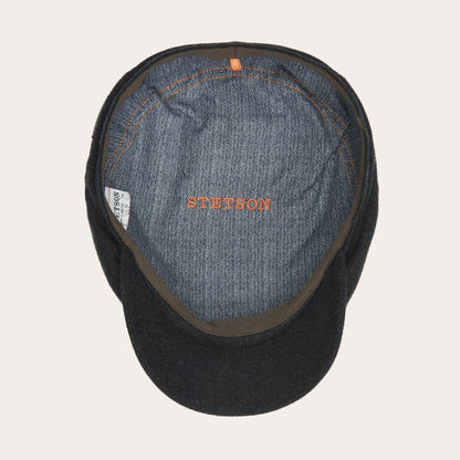 Virgin Wool & Cashmere Driver Cap Grey Men/Women Stetson Caps & Truckers