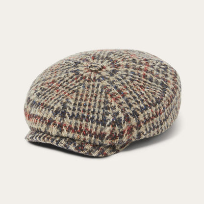 Virgin Wool Hatteras Beige/red/herringbone Men/Women Stetson Caps & Truckers