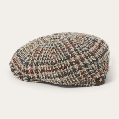 Virgin Wool Hatteras Beige/red/herringbone Men/Women Stetson Caps & Truckers
