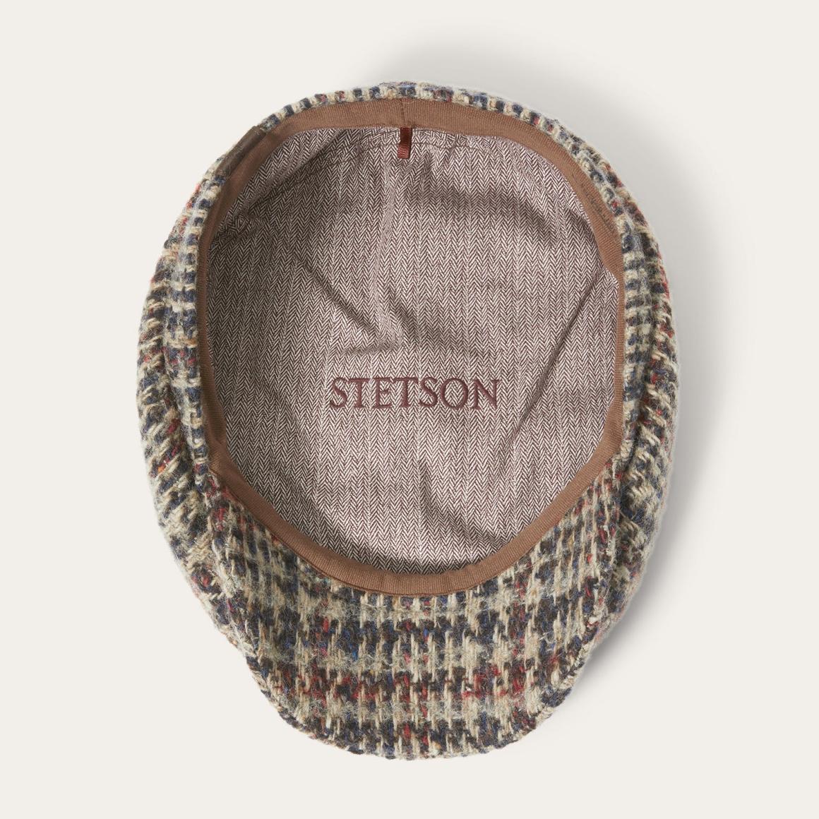 Virgin Wool Hatteras Beige/red/herringbone Men/Women Stetson Caps & Truckers