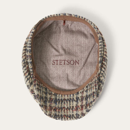 Virgin Wool Hatteras Beige/red/herringbone Men/Women Stetson Caps & Truckers