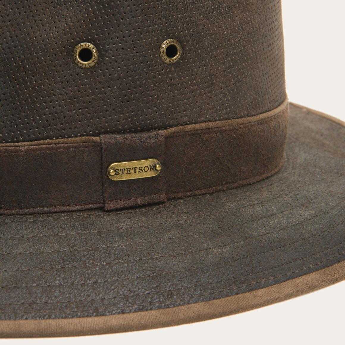 Weathered Leather Safari Hat Brown Men/Women Stetson Outdoor