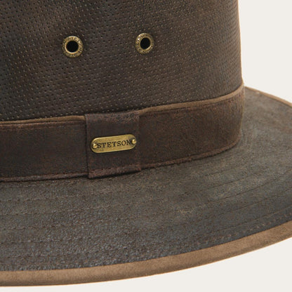 Weathered Leather Safari Hat Brown Men/Women Stetson Outdoor