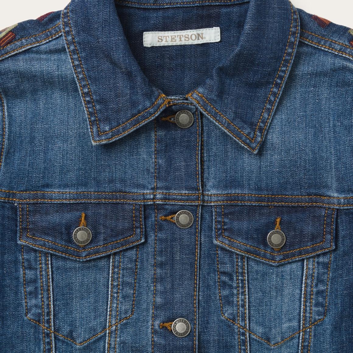 Western Denim Jacket Blue Women Stetson Jackets