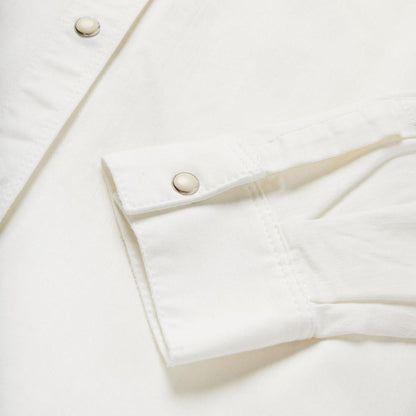 Western Embroidered Denim Shirt White Women Stetson Western Shirts