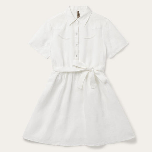 White Linen Shirt Dress White Women Stetson Mini