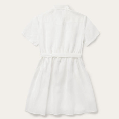 White Linen Shirt Dress White Women Stetson Mini