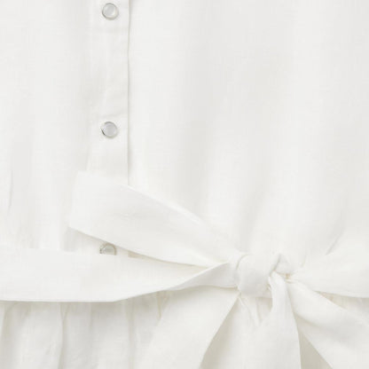 White Linen Shirt Dress White Women Stetson Mini