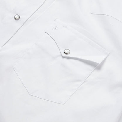 White Pinpoint Oxford Western Shirt White Men Stetson Western Shirts