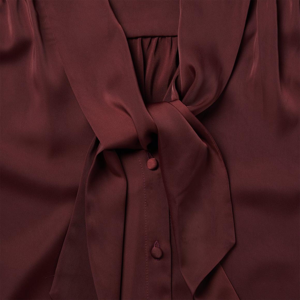 Wine Satin Blouse Red Women Stetson Blouses