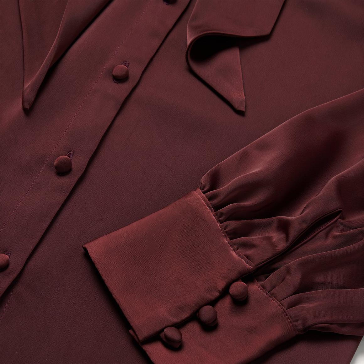 Wine Satin Blouse Red Women Stetson Blouses
