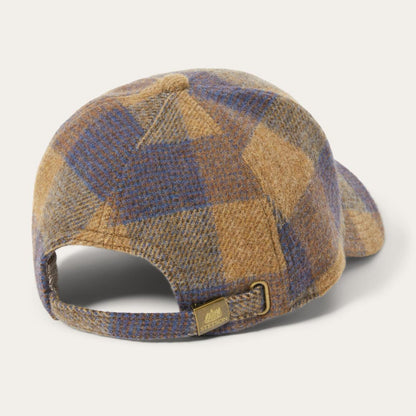 Wool Check Baseball Cap Cognac/sand/blue Men/Women Stetson Caps & Truckers