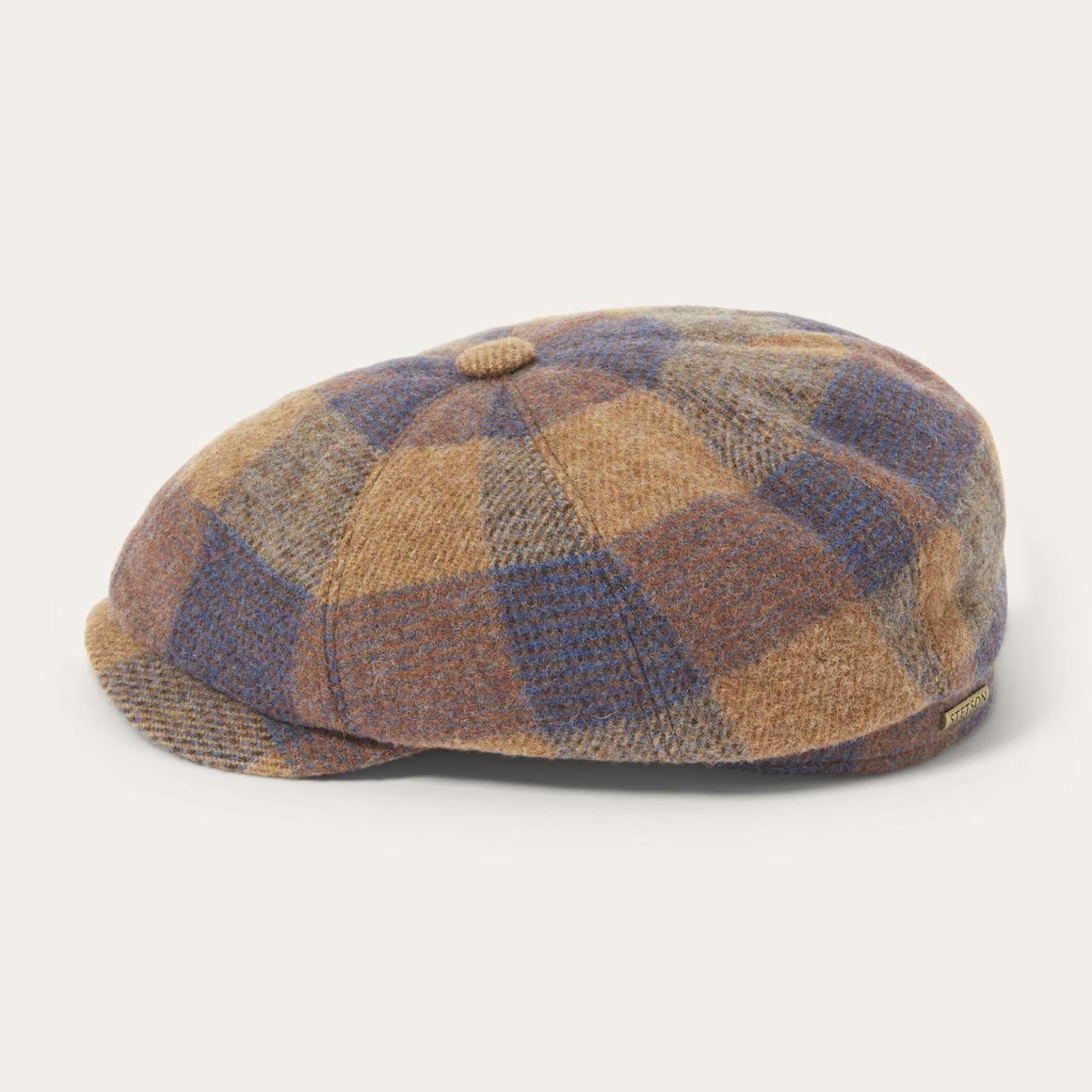 Wool Check Hatteras Cognac/sand/blue Men/Women Stetson Caps & Truckers