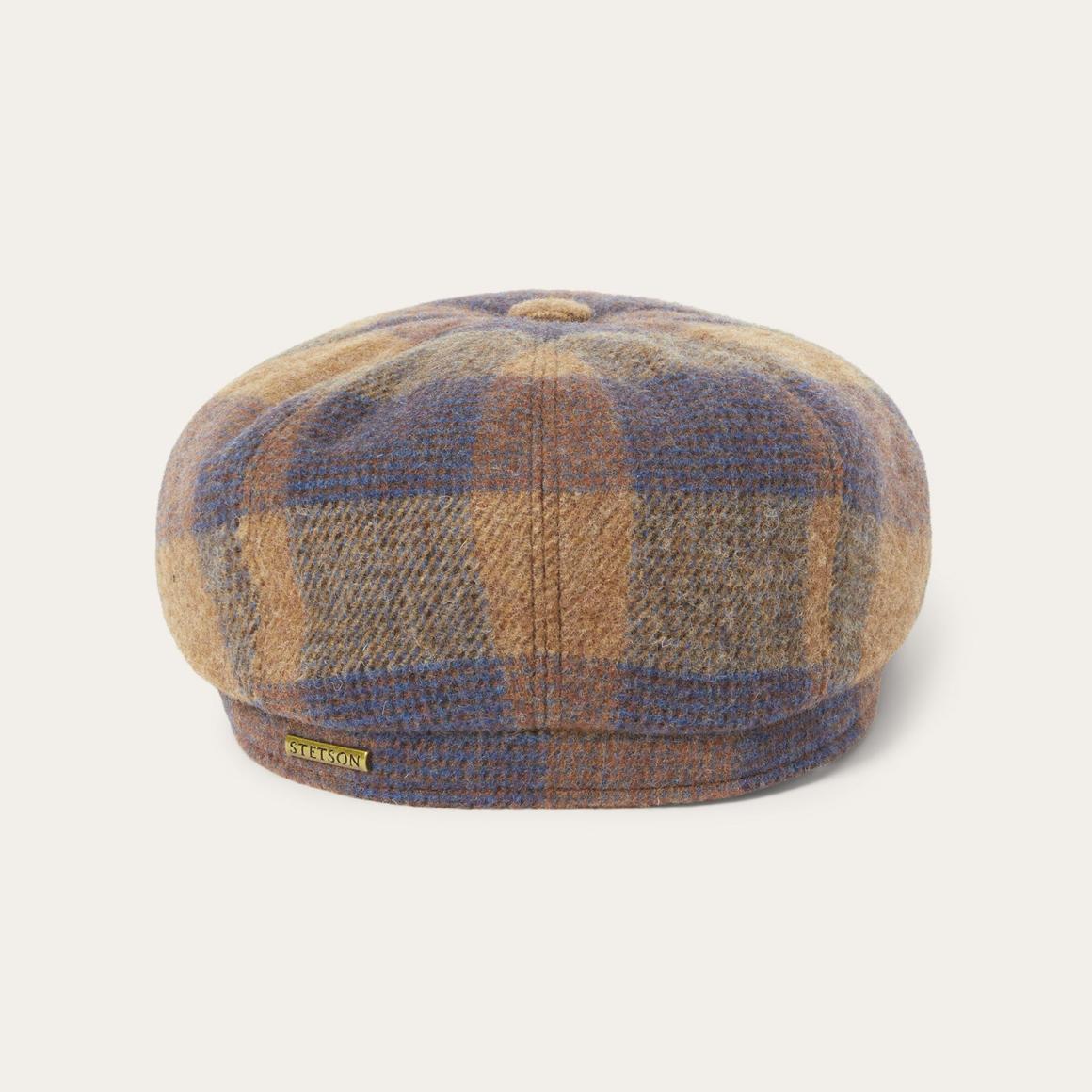 Wool Check Hatteras Cognac/sand/blue Men/Women Stetson Caps & Truckers