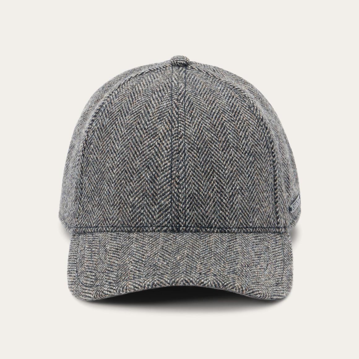 Wool Herringbone Baseball Cap Anthra Melange Herringbone Men/Women Stetson Caps & Truckers