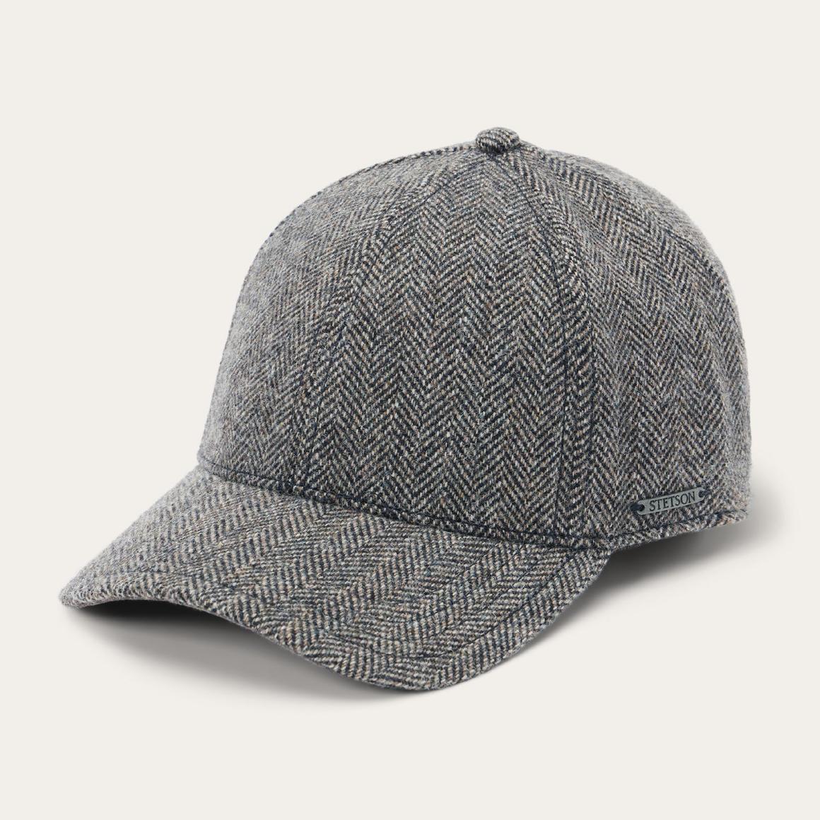 Wool Herringbone Baseball Cap Anthra Melange Herringbone Men/Women Stetson Caps & Truckers