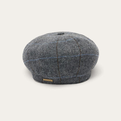 Wool Herringbone Hatteras Cap Grey Herringbone Men/Women Stetson Caps & Truckers