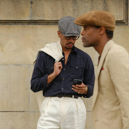 Wool Herringbone Hatteras Grey Herringbone Men/Women Stetson Caps & Truckers