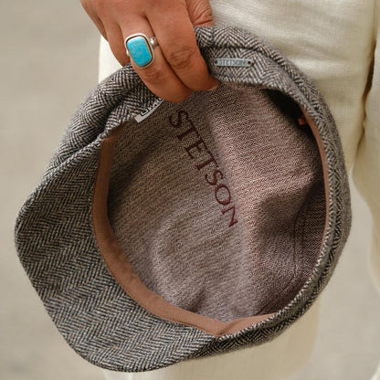 Wool Herringbone Hatteras Grey Herringbone Men/Women Stetson Caps & Truckers