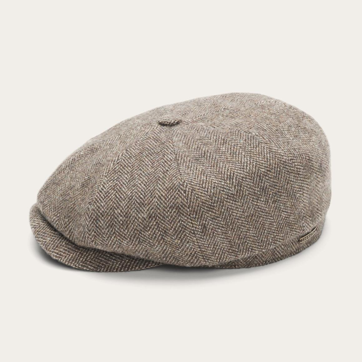 Wool Herringbone Hatteras Grey Herringbone Men/Women Stetson Caps & Truckers