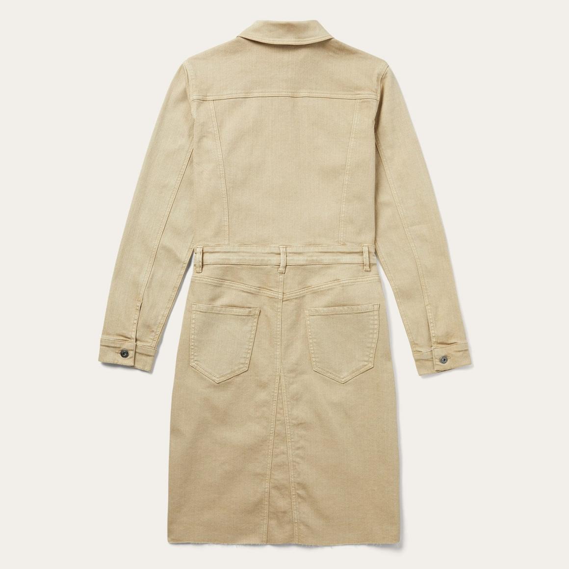 Workwear Inspired Shirt Dress Tan Women Stetson Mini
