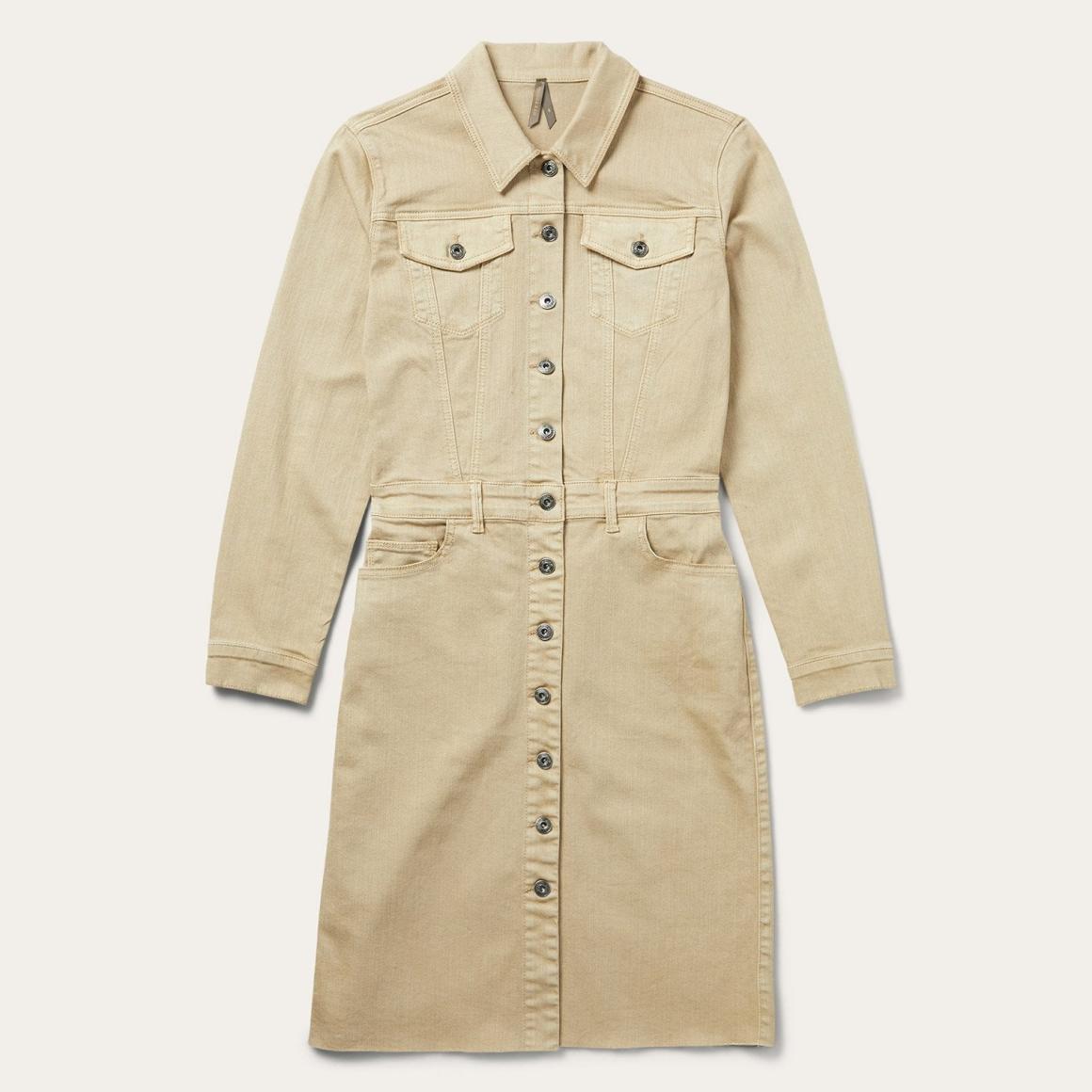 Workwear Inspired Shirt Dress Tan Women Stetson Shirt Dresses