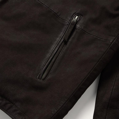 Zip Front Suede Leather Jacket Brown Men Stetson Jackets